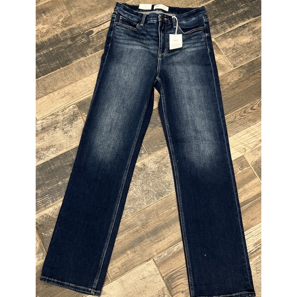 New $77 BKE Parker Cropped Straight High Stretch Jeans Ankle Tall Women's 30x32